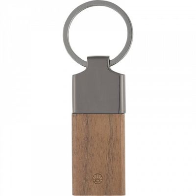 Oberthur - Coffret stylo bille Toronto et porte-clef - noyer