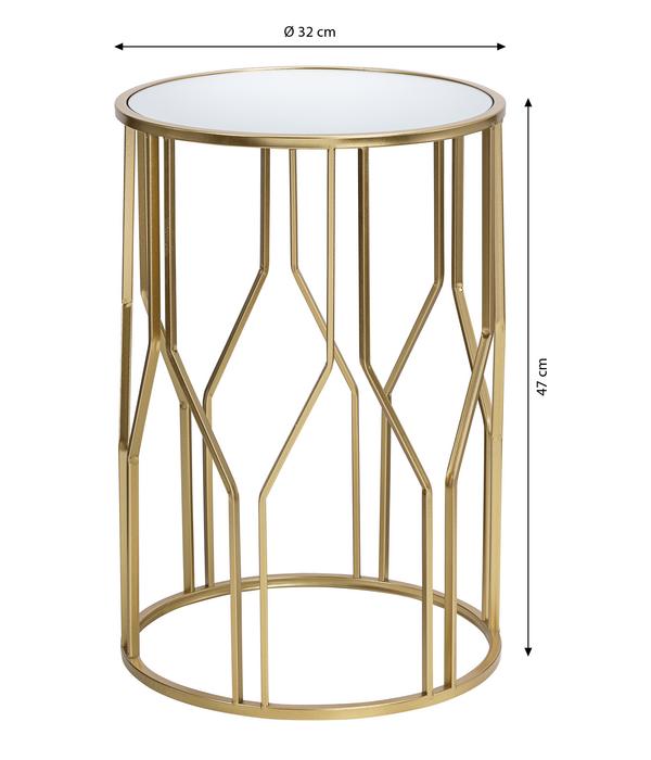 Dehner Metall-Beistelltisch, gold, ca.