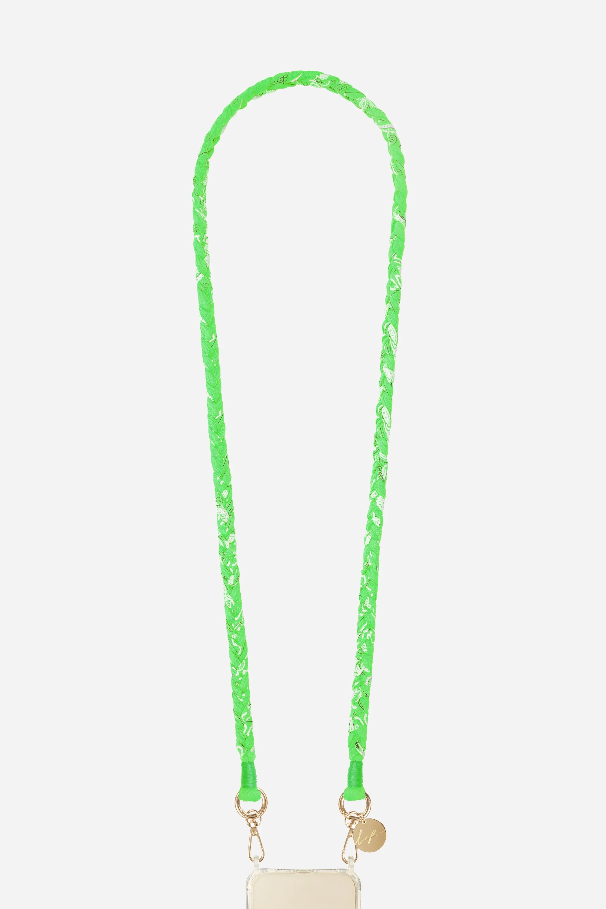 DELLA - Cordon de téléphone bandana et perles | Vert