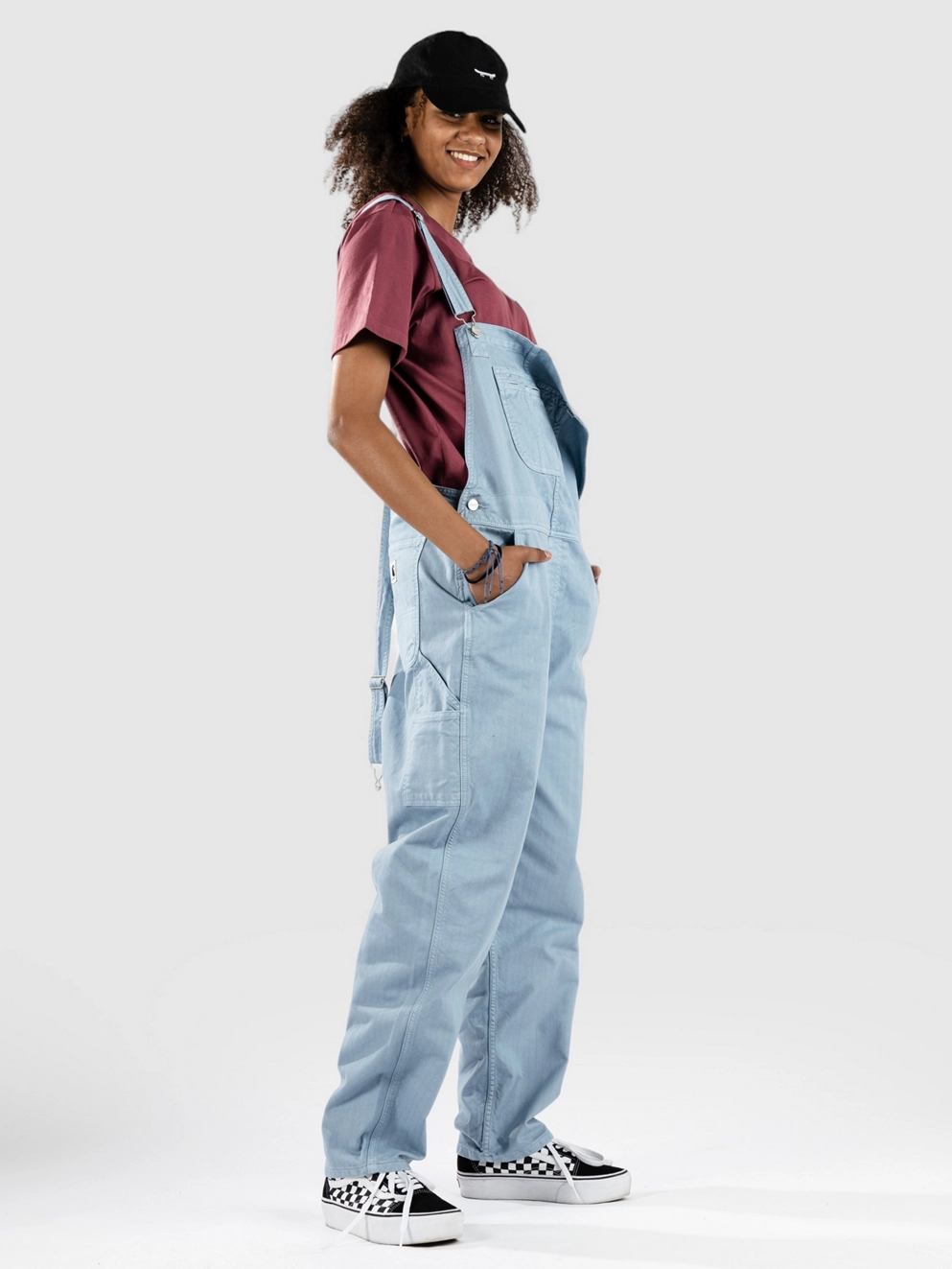 Carhartt WIP Norris Bib Overall Denim Dungarees misty sky garment dyed