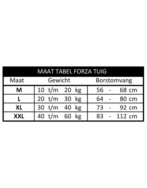 Tre Ponti Forza Tuig Zwart&Reflectie - Hondenharnas