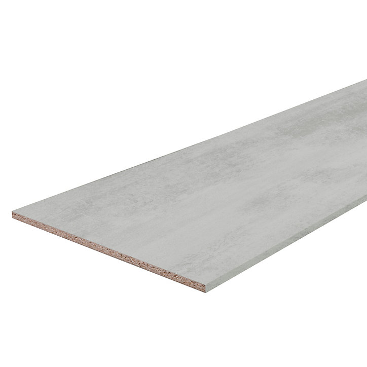 Tablette mélaminé béton Kala 50 x 250 cm,ép.1,8 cm