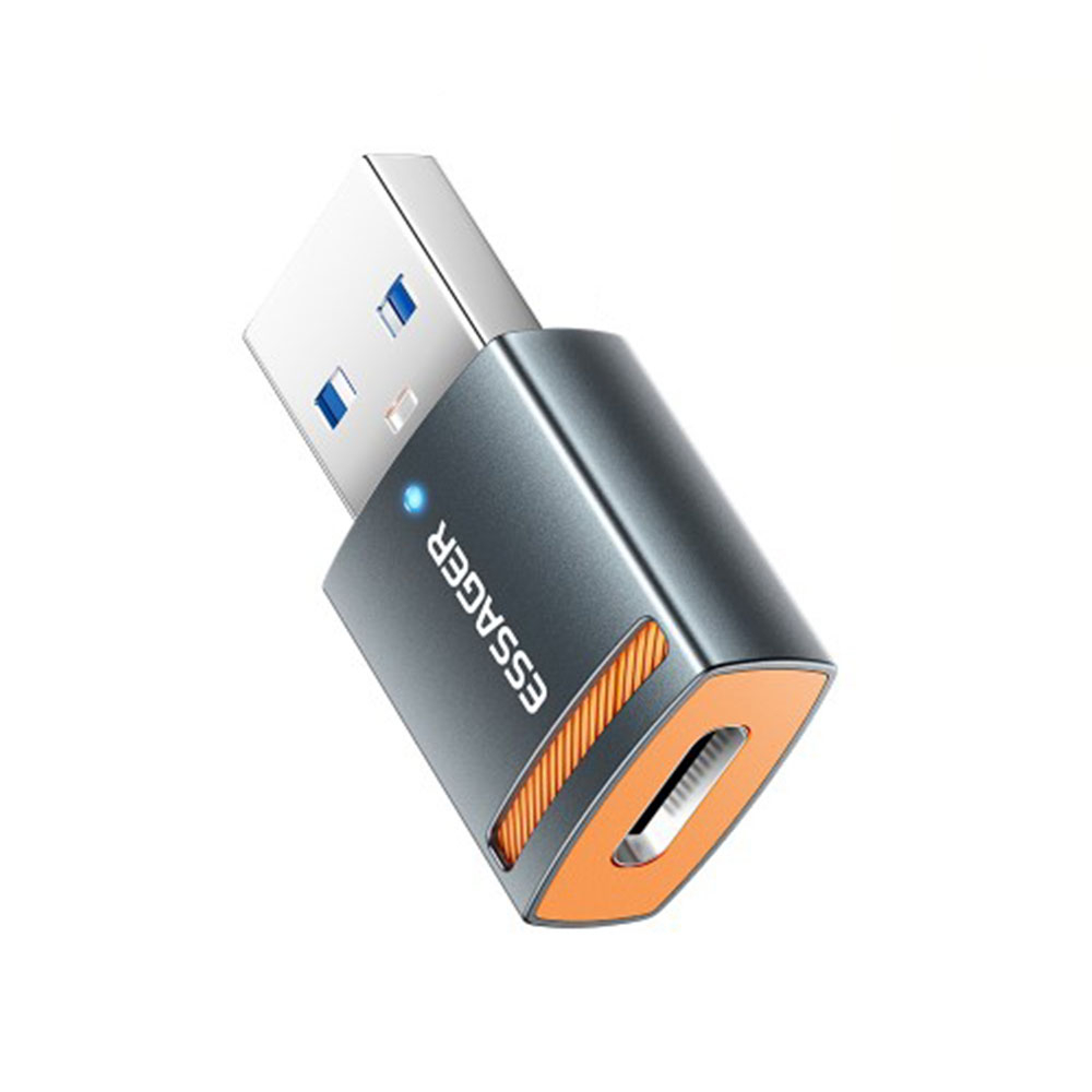 USB (m) auf USB-C (w) Adapter Konverter mit OTG Funktion (5Gbit/s) - Grau