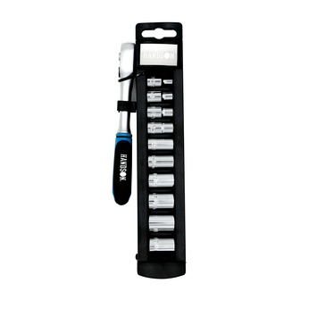 Handson Doppenset met ratel 1/4 11 delig