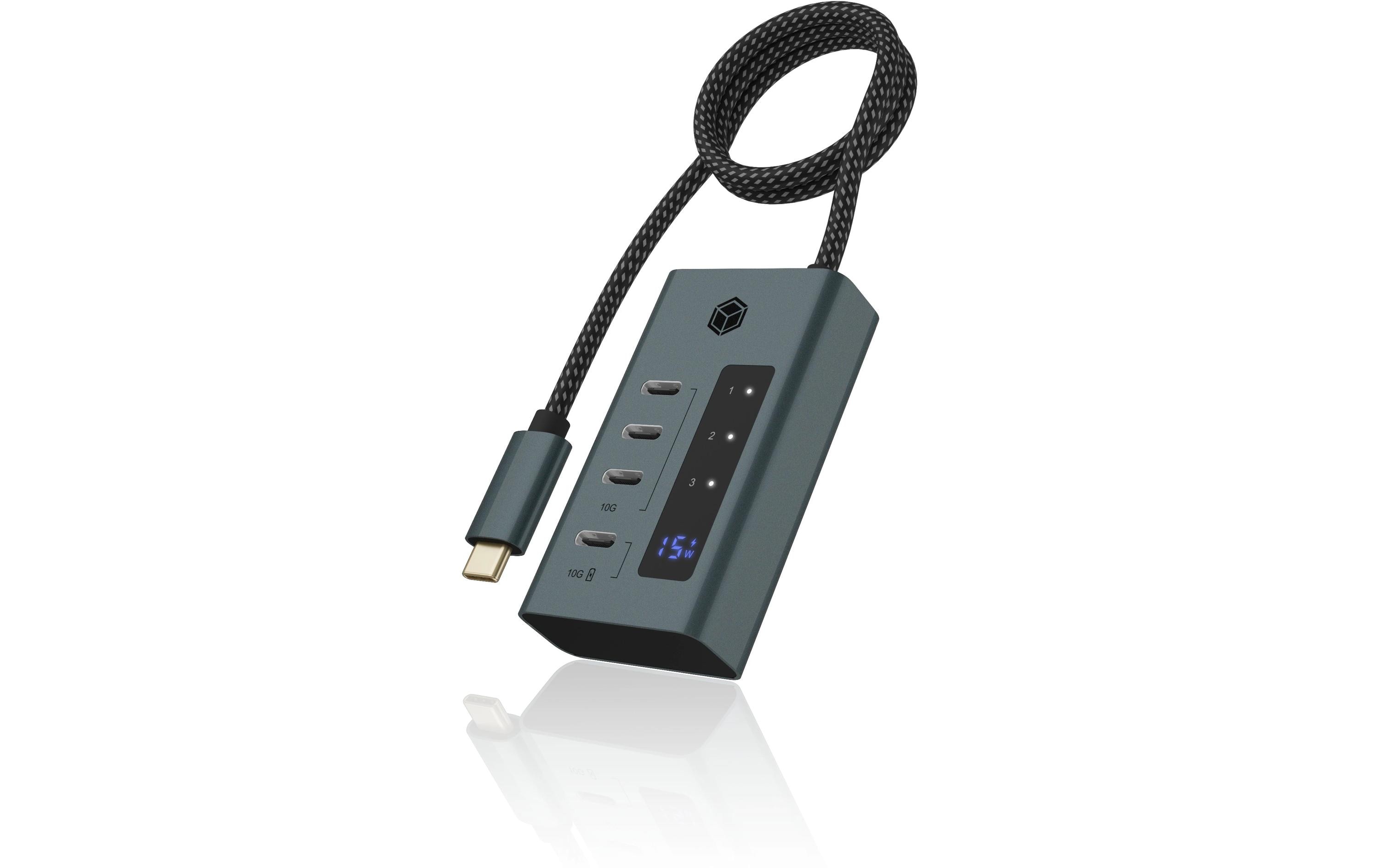 USB-Hub 4-Port Hub IB-HUB1454-C314-Port USB Type-C HUB aus hochwertigem Aluminium