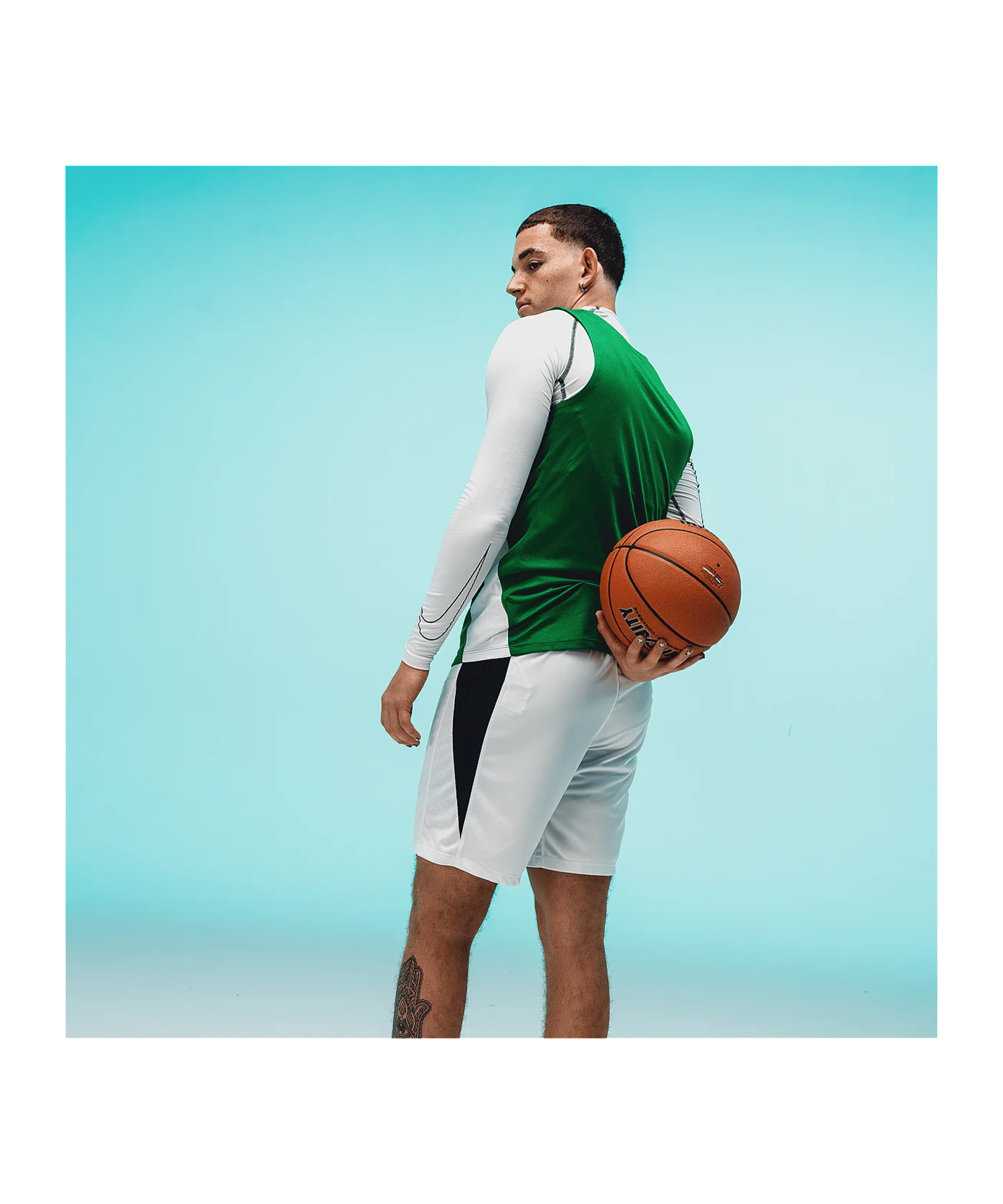 Nike Team Basketball Stock Trikot Grün Weiss F302