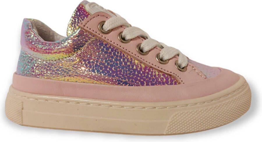 Jochie & Freaks Sis Lage sneakers Leren Sneaker Meisjes Kids Roze