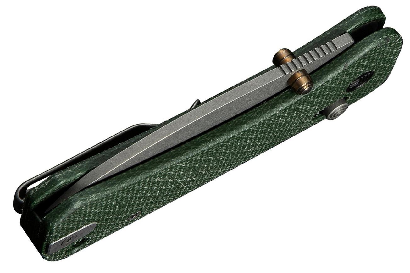WE Knife Banter 2 WE23075-3 CPM-S35VN, Green Micarta, zakmes, Ben Petersen design