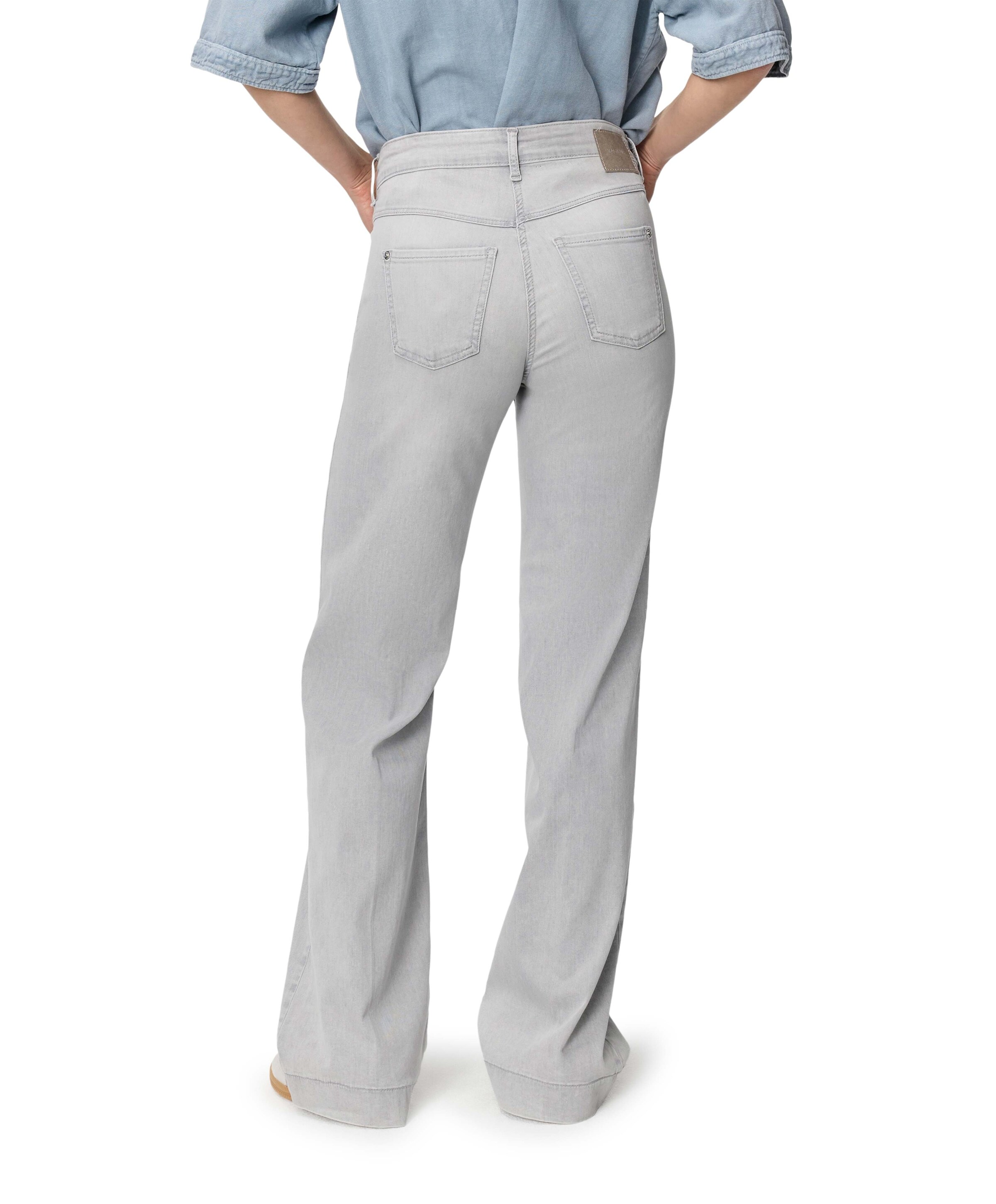 MAC DREAM WIDE dames broek grijs