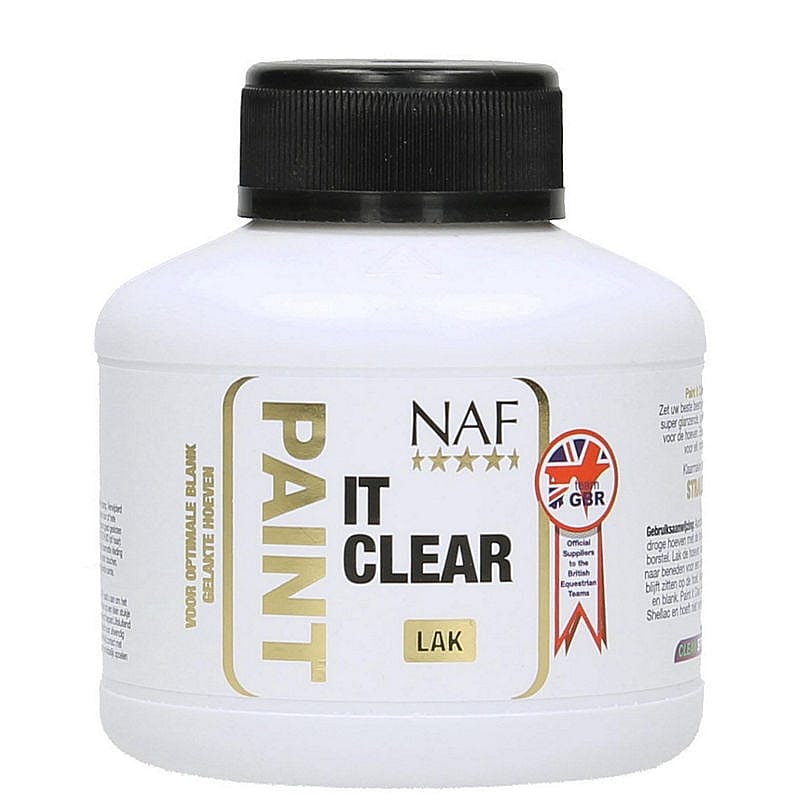 NAF Paint It Clear – Transparante hoeflak voor glans en verzorging