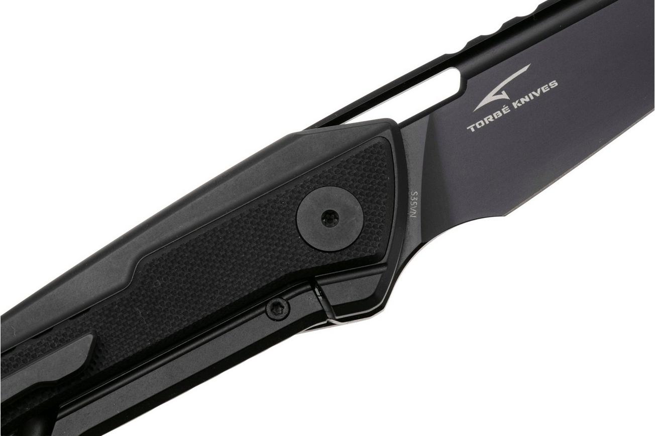 Real Steel Bullet 5221B Bullet PVD S35VN, Black Titanium Black G10 Inlay, zakmes