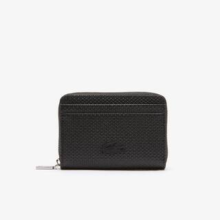 Petit porte-monnaie unisexe Chantaco zippé en cuir premium Portefeuilles & Petite Maroquinerie - Noir - Lacoste - Unisex
