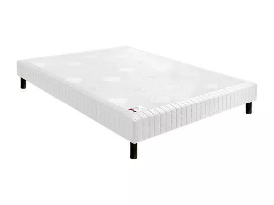 Sommier Epeda confort médium chiné gris 18 cm NATURE 80x200