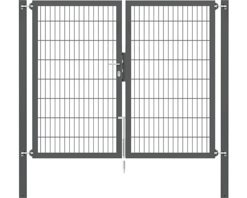 ALBERTS Flexo Plus 8/6/8 200 x 160 cm dubbele poort met metalen gaas, inclusief palen van 8 x 8 cm, antraciet