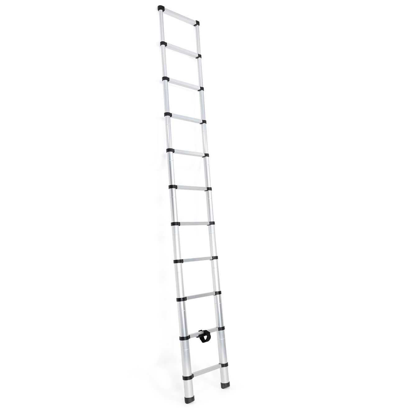 Pratik Garden Echelle télescopique en aluminium argentée - 48x8x77 cm