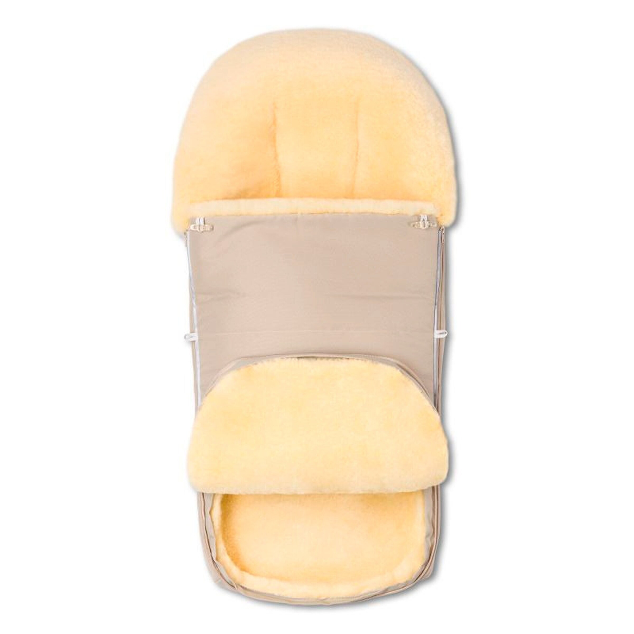 Hofbrucker Kinderwagen Lammfell-Fußsack Polaris Beige