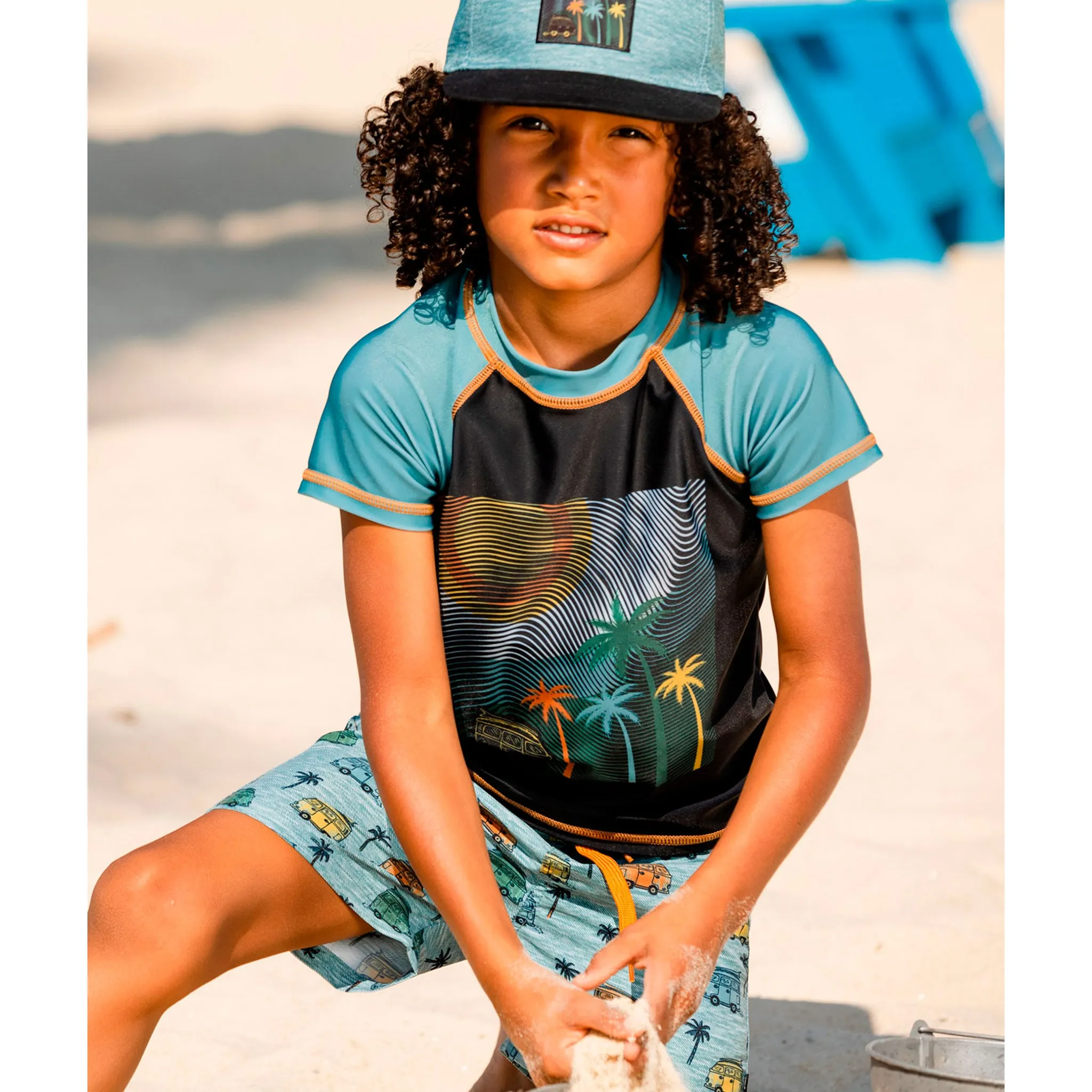 Deux par Deux T-Shirt Maillot Caravane 2-6ans