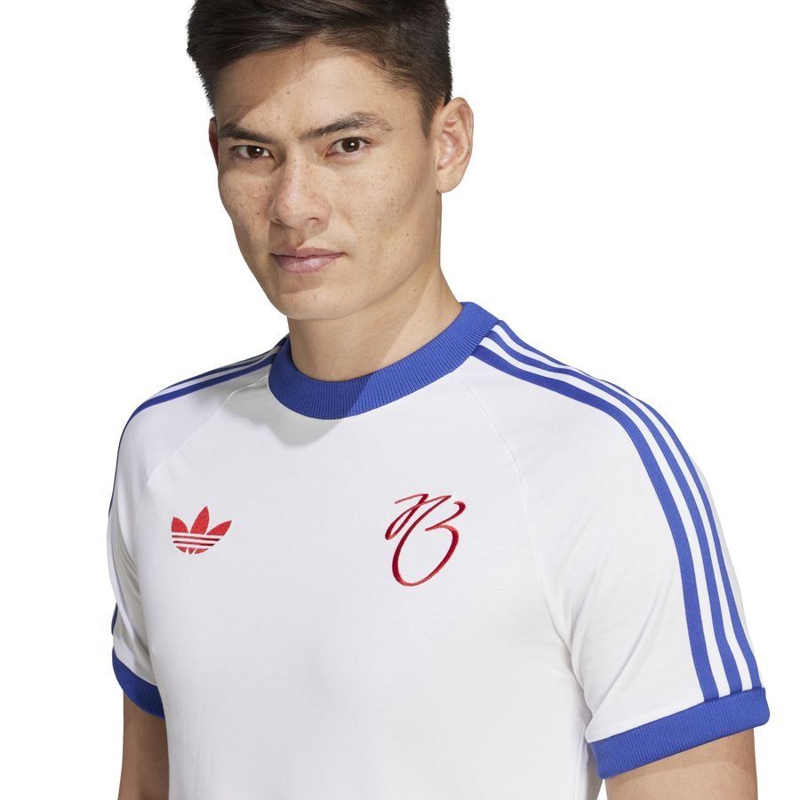 adidas T-Shirt 3-Stripes Jude Bellingham - Blanc/Bleu