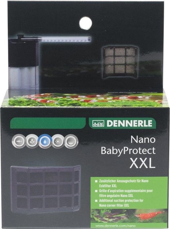 Dennerle Nano BabyProtect XXL | Extra aanzuigbeveiliging op hoekfilter