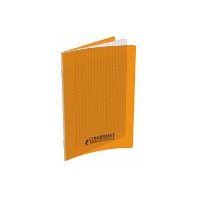 Conquérant Classique - Cahier polypro 17 x 22 cm - 48 pages - grands carreaux (Seyes) - orange