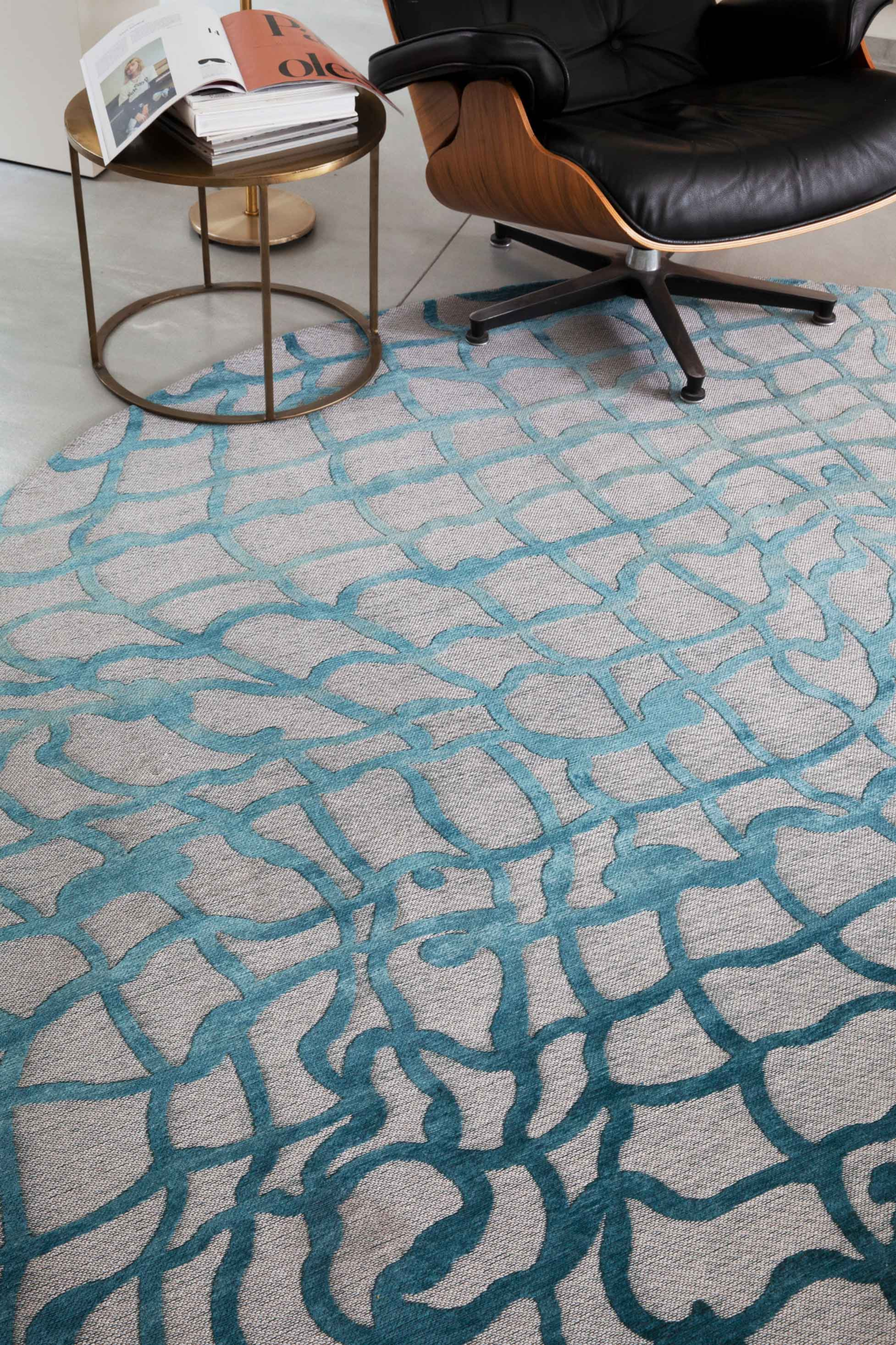 Ecorugs vloerkleed Dedalo blauw 200x280 cm