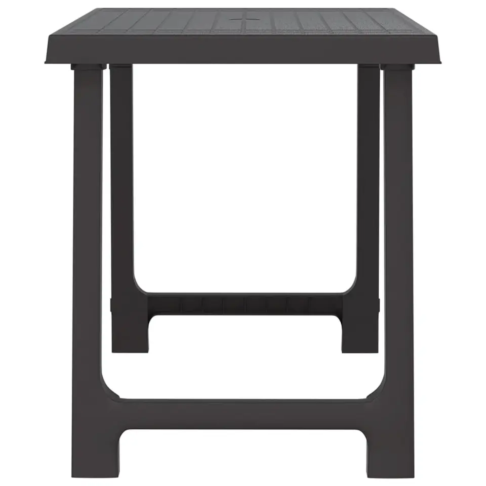 vidaXL - Campingtafel - Antracietkleurig - Polypropyleen - 79x56x64 cm