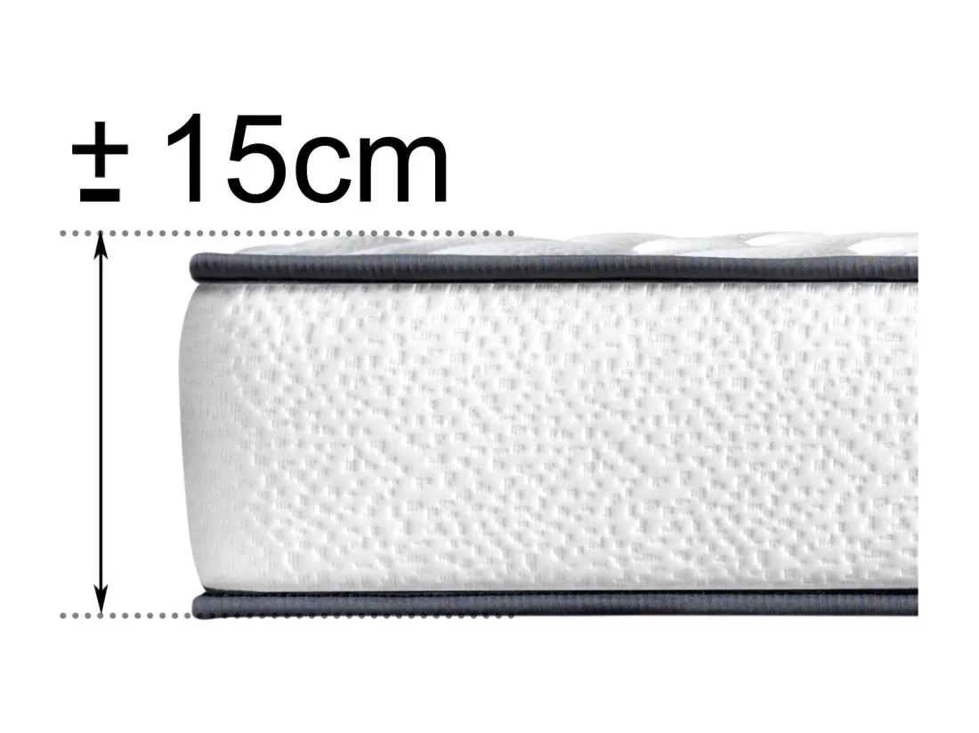Matelas Mousse 90x190 New York - Ferme - Réversible - Côté Été/hiver - H15 Cm