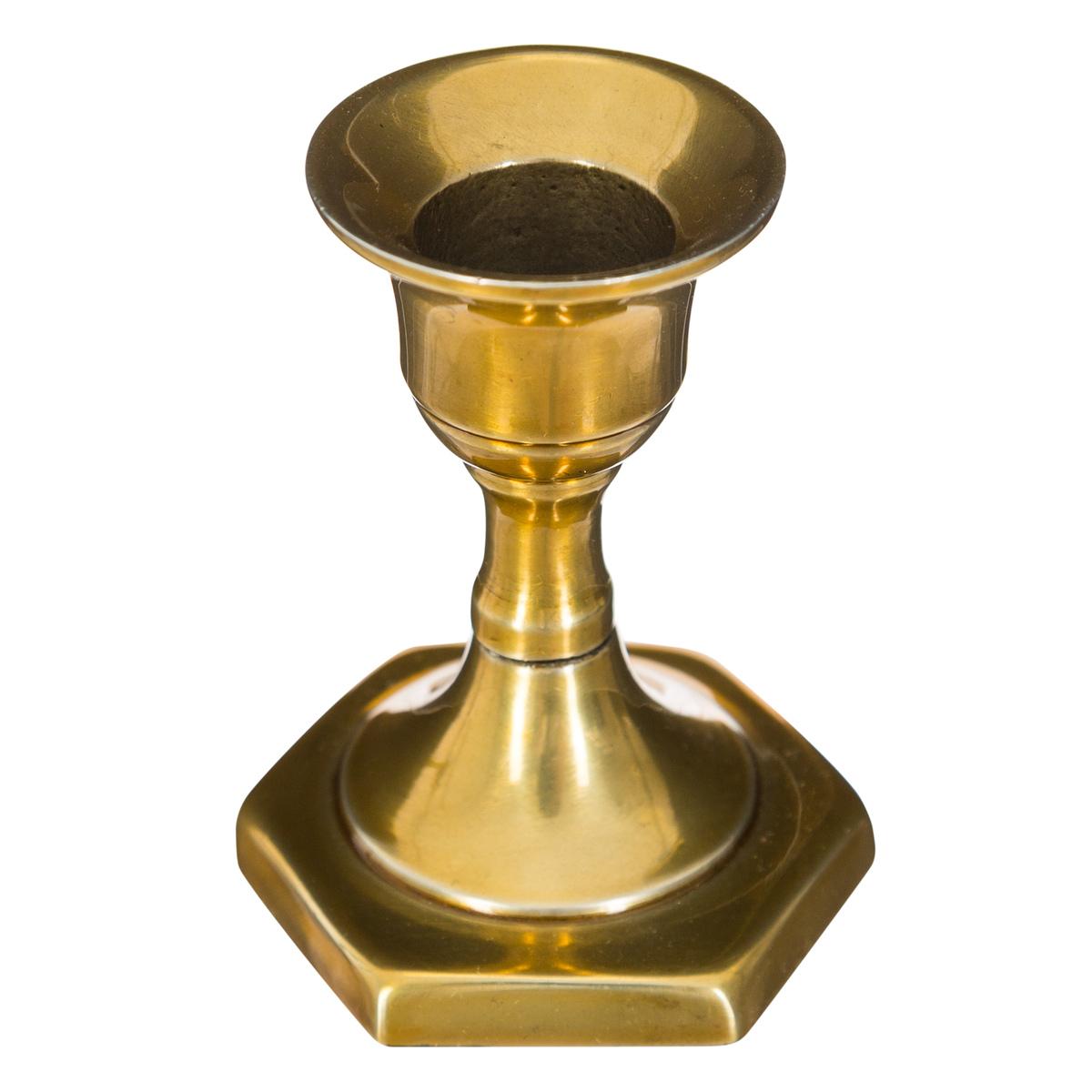 BOUGEOIR METAL OR H.7.5CM