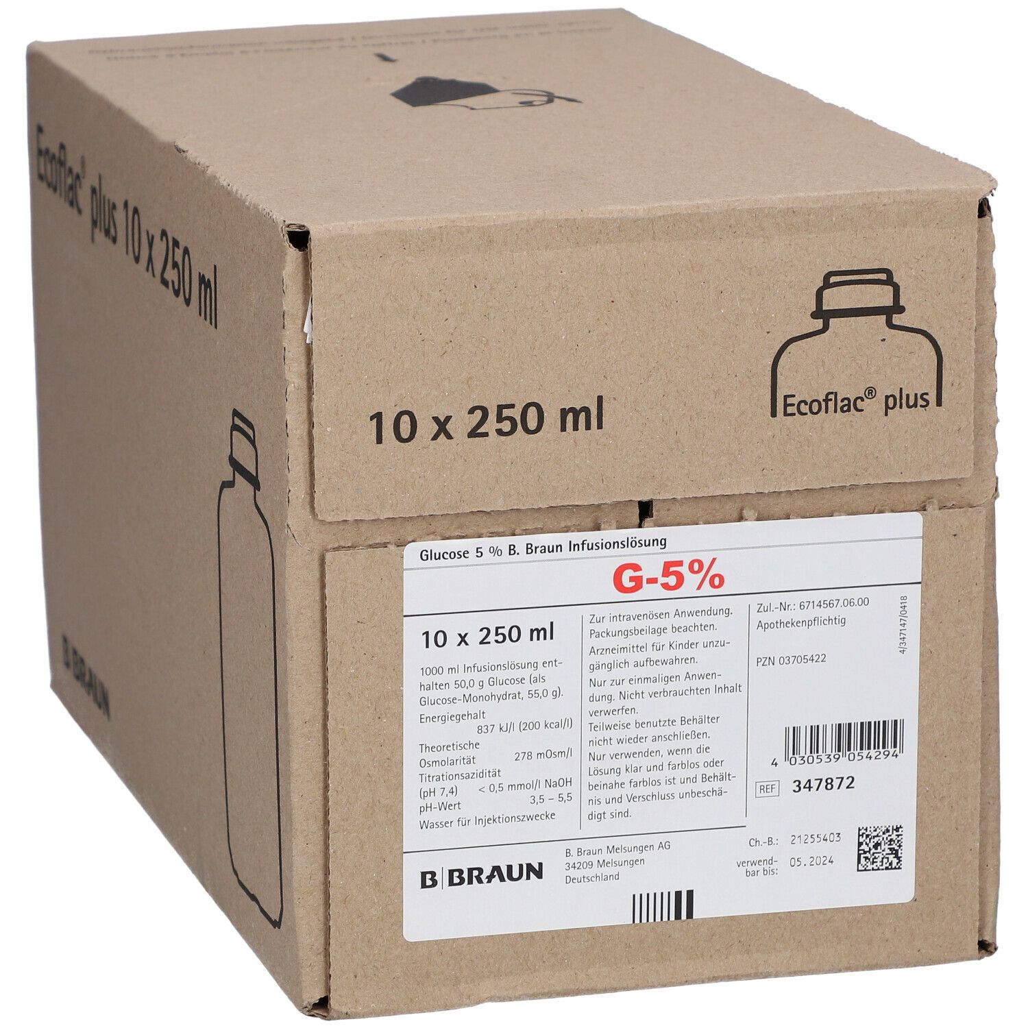 Glucose 5 % B. Braun Ecoflac® plus