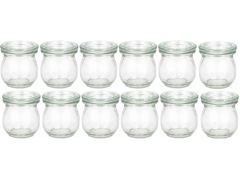 Weck Einmachglas 75 ml, 12 Stück Einmachgläser Set mit Deckel