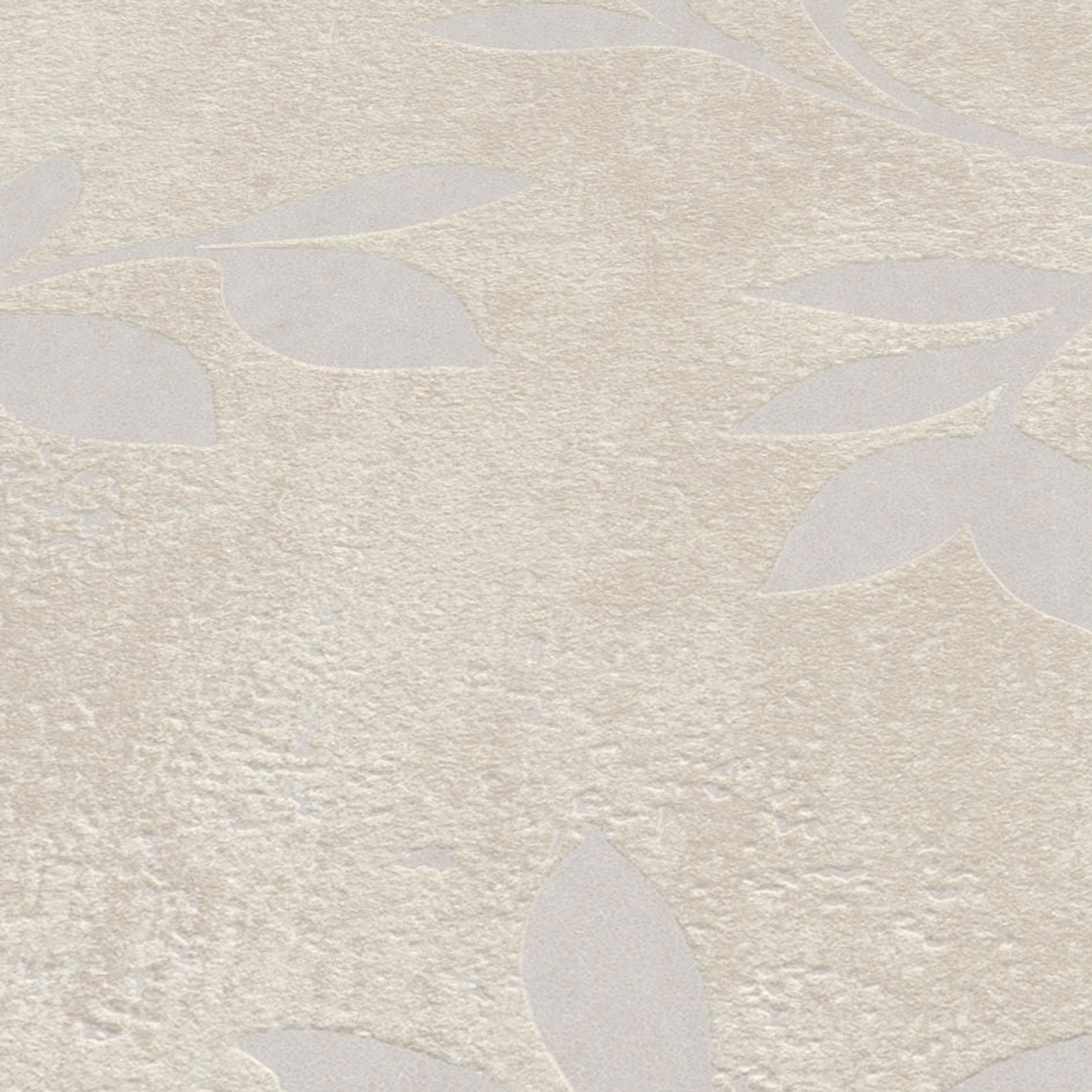 Vliestapete - beige - Blätter Motiv - 10 Meter