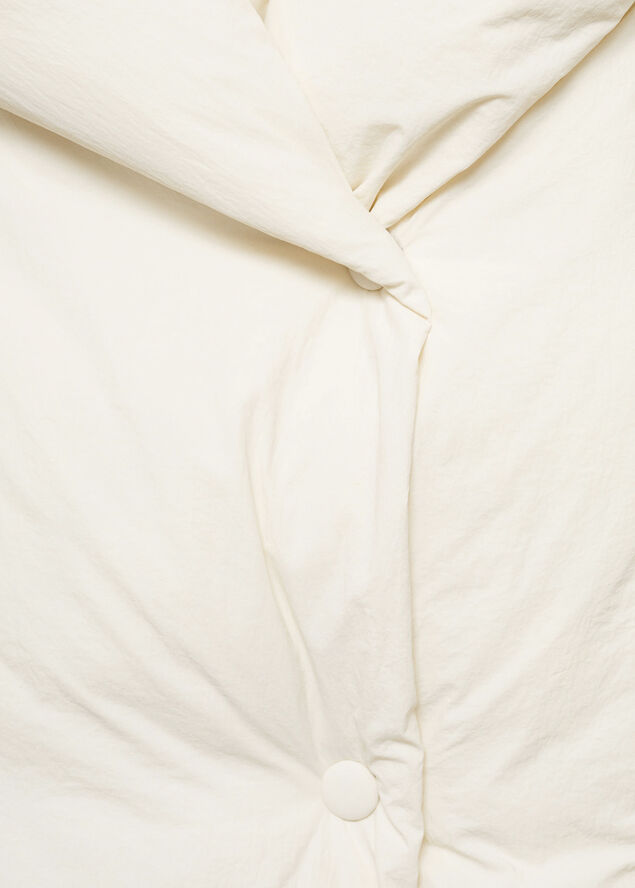 MANGO Hood quilted coat Natural white