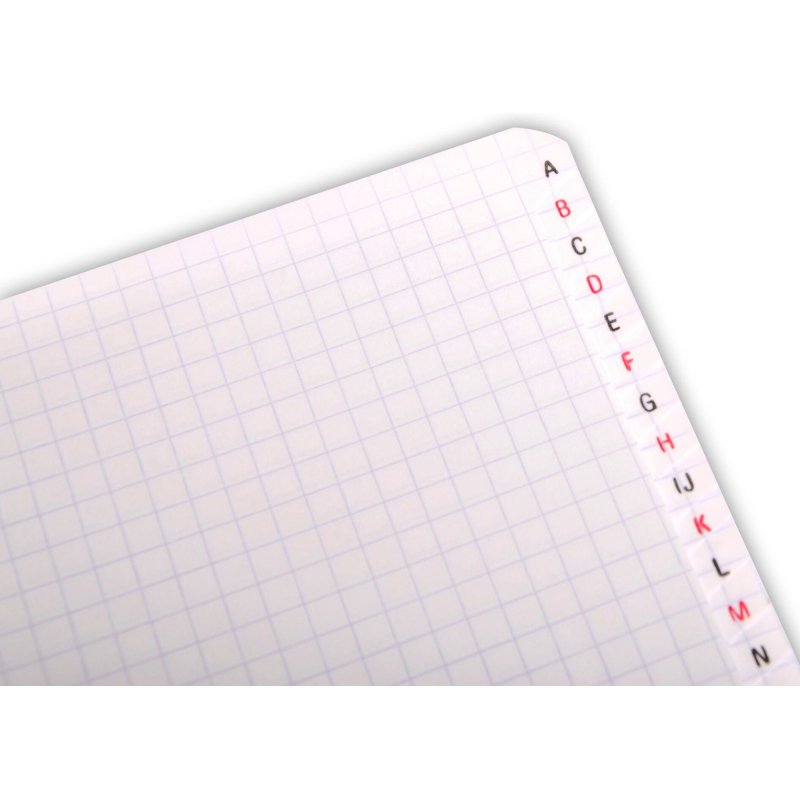 Répertoire alphabétique spirale Clairefontaine A5 180 pages petits carreaux - Assortis