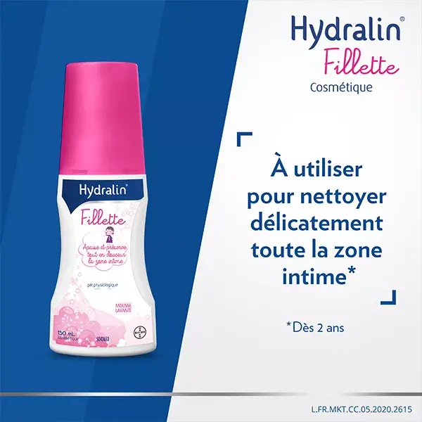 Espuma de limpeza Hydralin Fillette para cuidados íntimos 150ml