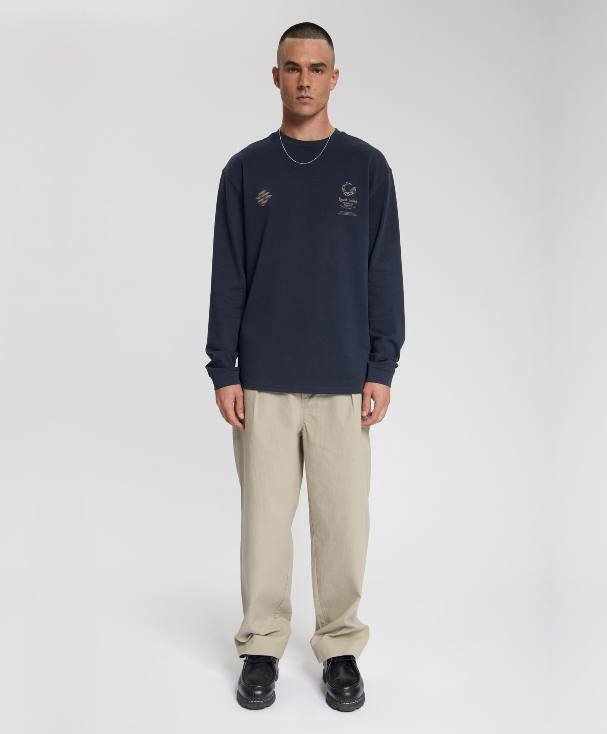 Law of the Sea Heren longsleeve blauw