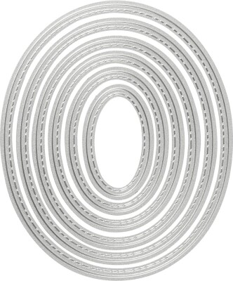 Præge- Og Skæreskabelon - Oval - Str. 5X3-12X10 CM