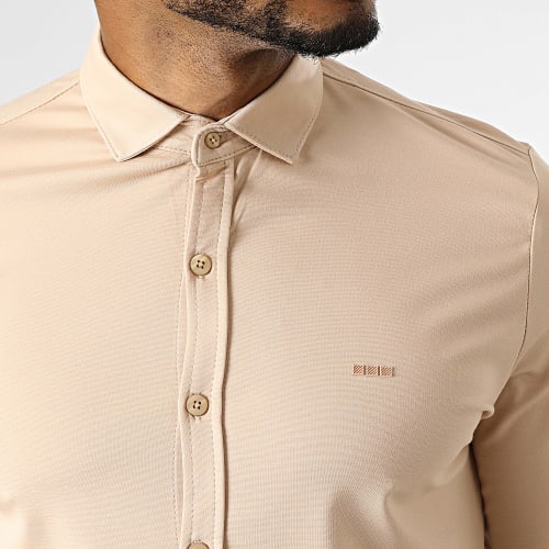 Chemise Manches Longues Beige