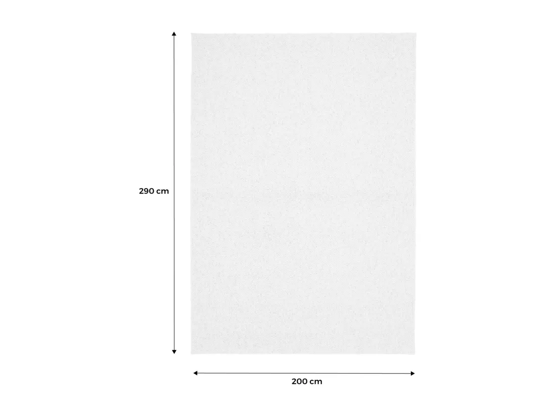 Tapis intérieur/extérieur effet jute coloris naturel. 200 x 290cm stabilisé aux UV