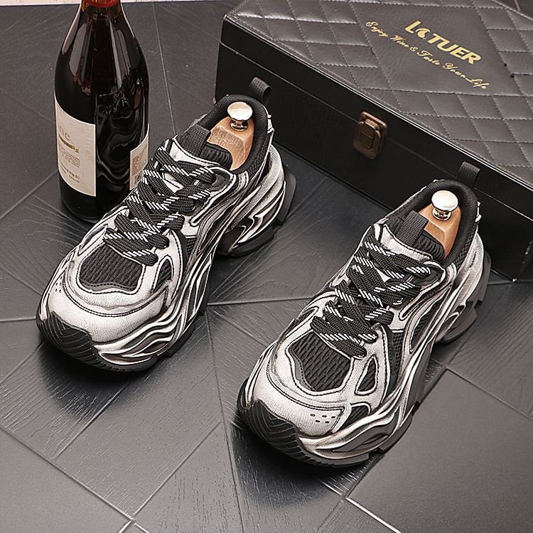 Mr Ozera - Platform Panel Mesh Sneakers