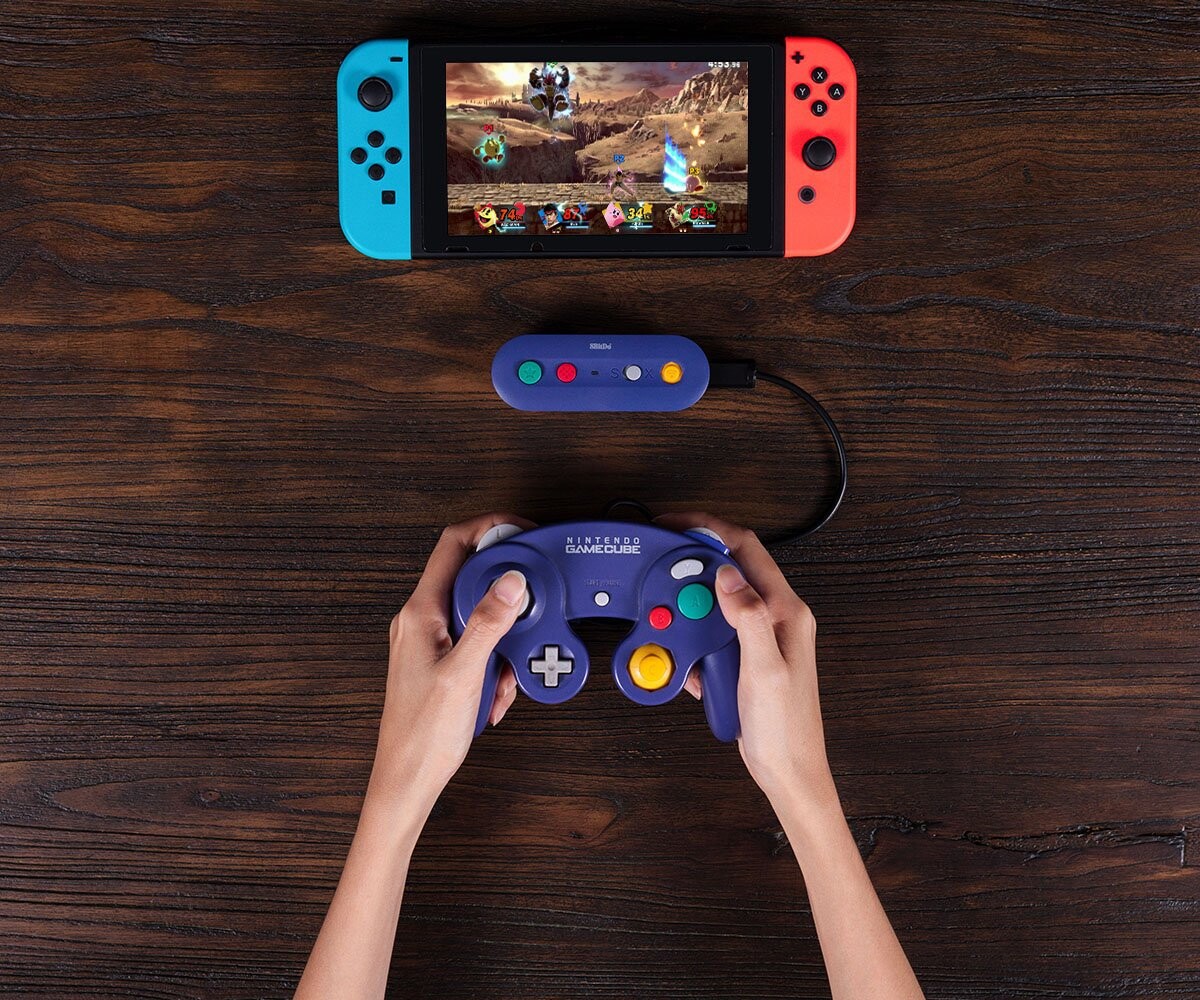 Trådløs 8Bitdo Gamecube Controller Adapter Til Nintendo Switch