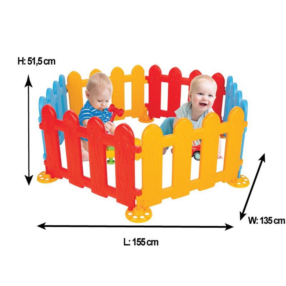 Pilsan Spielzaun, Plastikzaun, Laufgitter 06203, 6 Elemente 72,5 x 51,5 x 3,8 cm