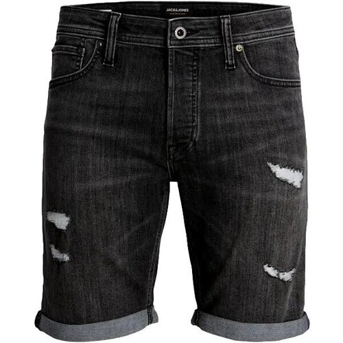 Jack & Jones - PANTALON CORTO VAQUERO NEGRO HOMBRE JACK&JONES 12224973 Negro