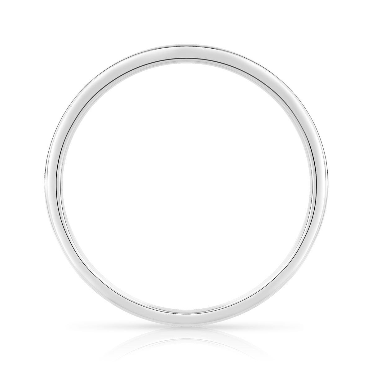 Alliance demi-tour or 750 blanc diamant H/SI