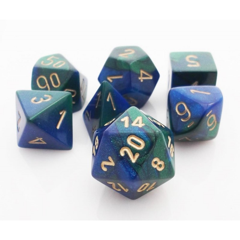 7 dés * gemini * BLEU & VERT