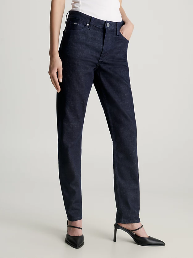 Calça jeans slim de cintura média