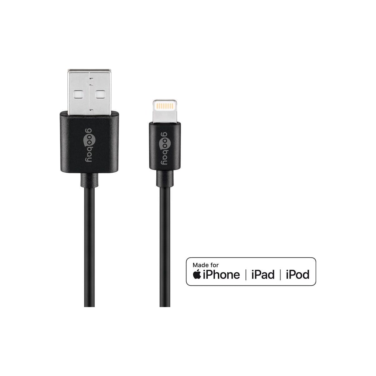 Goobay Lightning USB-lade- og synkroniseringskabel