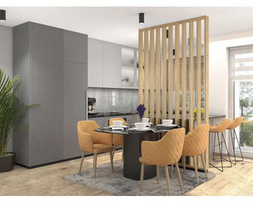 Lamel voor roomdivider, lamellenwand, Saragossa eiken, 2800 x 88 x 22 mm