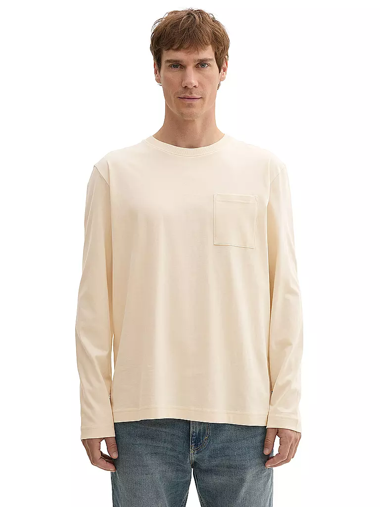 TOM TAILOR Langarmshirt beige