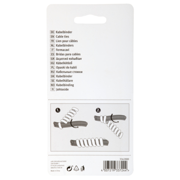Kabelbinder spiraal 2 kleuren 100mm - 2 stuks