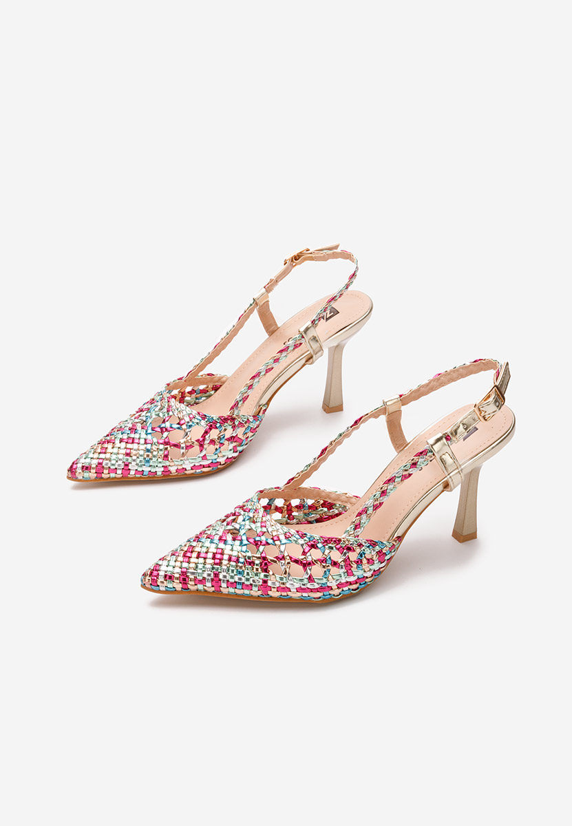 Chaussures stiletto slingback multicolores Heliosa